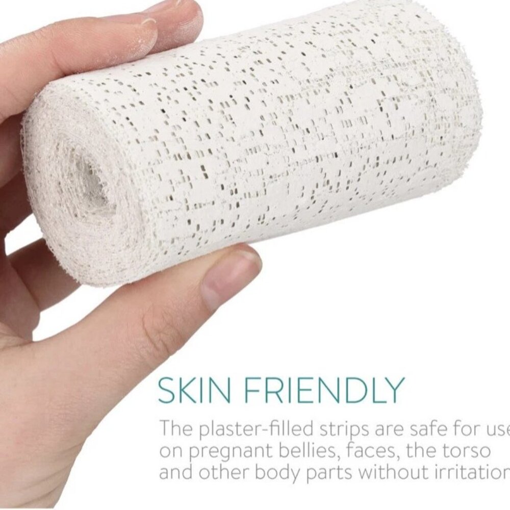 4X Navaris Plaster of Paris Cloth Rolls Gauze Bandages Body Casts 10x300 cm 4 Pa